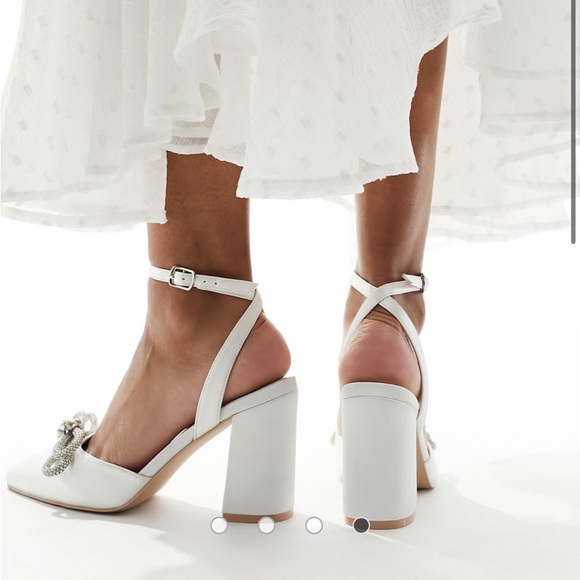 Be Mine Bridal Bow mid heel shoes ivory - Picture 2 of 5